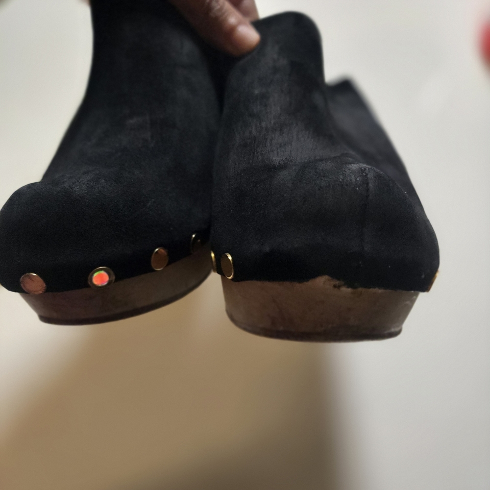 Tamara Mellon Grass Roots 80 Suede clogs Size 39/8 - Picture 7 of 14